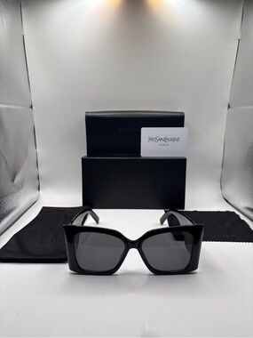 Yves Saint Laurent Black Women's Cat-Eye Sunglasses